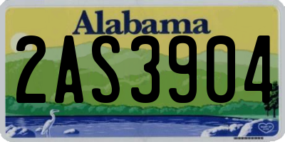 AL license plate 2AS3904
