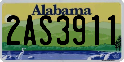 AL license plate 2AS3911
