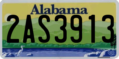AL license plate 2AS3913