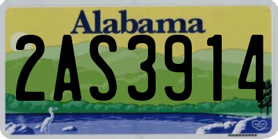 AL license plate 2AS3914