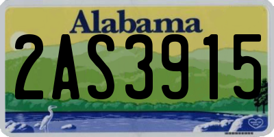 AL license plate 2AS3915