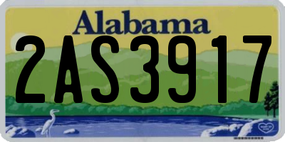 AL license plate 2AS3917