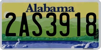 AL license plate 2AS3918