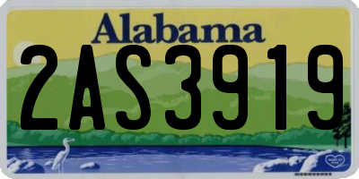 AL license plate 2AS3919