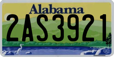 AL license plate 2AS3921