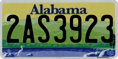 AL license plate 2AS3923