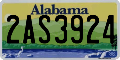 AL license plate 2AS3924