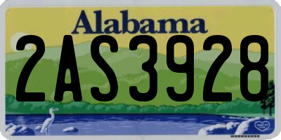 AL license plate 2AS3928