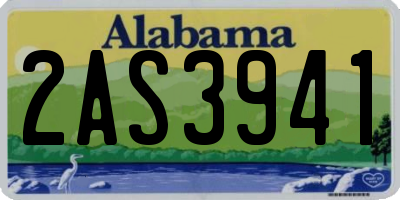 AL license plate 2AS3941