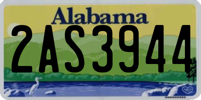 AL license plate 2AS3944