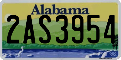 AL license plate 2AS3954