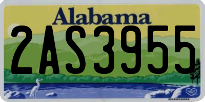 AL license plate 2AS3955
