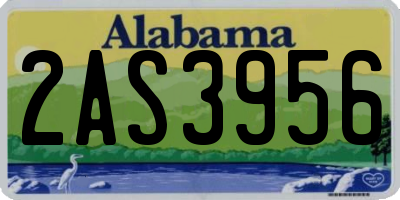AL license plate 2AS3956