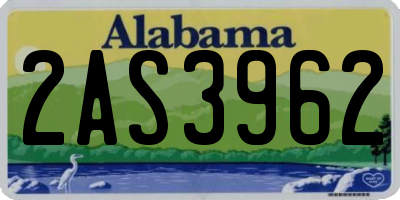 AL license plate 2AS3962