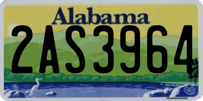 AL license plate 2AS3964