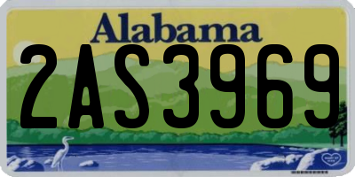 AL license plate 2AS3969