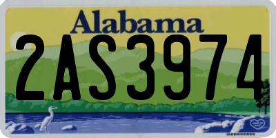 AL license plate 2AS3974