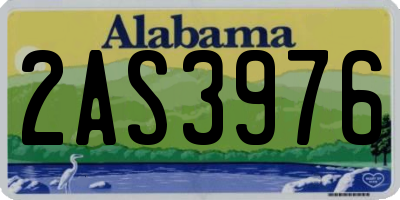 AL license plate 2AS3976