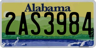 AL license plate 2AS3984
