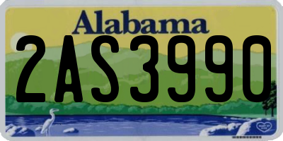 AL license plate 2AS3990