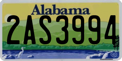 AL license plate 2AS3994