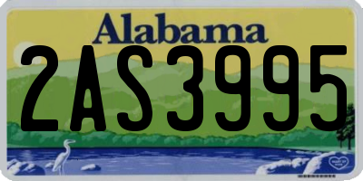 AL license plate 2AS3995