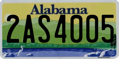 AL license plate 2AS4005