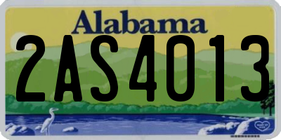 AL license plate 2AS4013