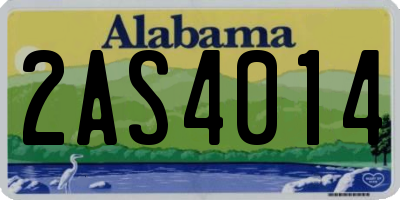 AL license plate 2AS4014