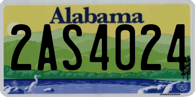 AL license plate 2AS4024