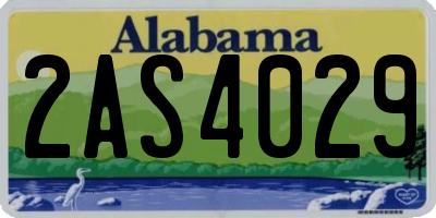 AL license plate 2AS4029