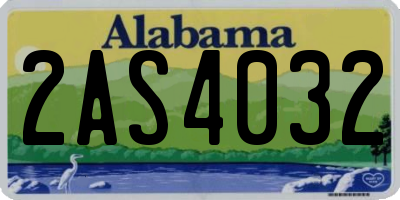 AL license plate 2AS4032