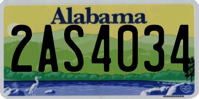 AL license plate 2AS4034