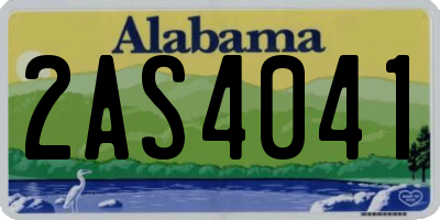 AL license plate 2AS4041