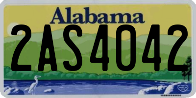 AL license plate 2AS4042
