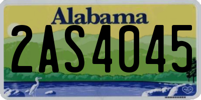 AL license plate 2AS4045