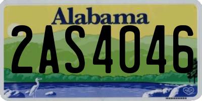 AL license plate 2AS4046