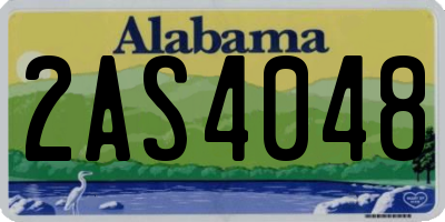 AL license plate 2AS4048