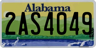 AL license plate 2AS4049
