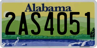 AL license plate 2AS4051