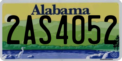 AL license plate 2AS4052