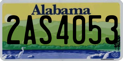 AL license plate 2AS4053