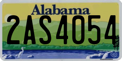 AL license plate 2AS4054