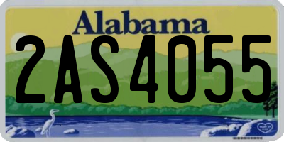 AL license plate 2AS4055