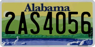 AL license plate 2AS4056