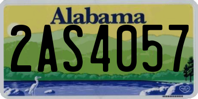AL license plate 2AS4057