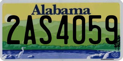 AL license plate 2AS4059