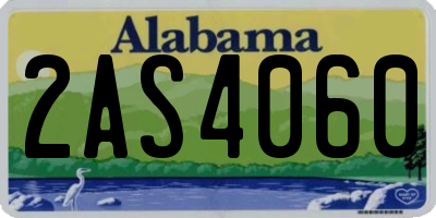 AL license plate 2AS4060