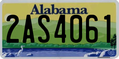 AL license plate 2AS4061