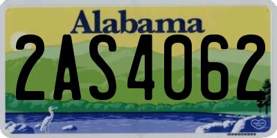 AL license plate 2AS4062
